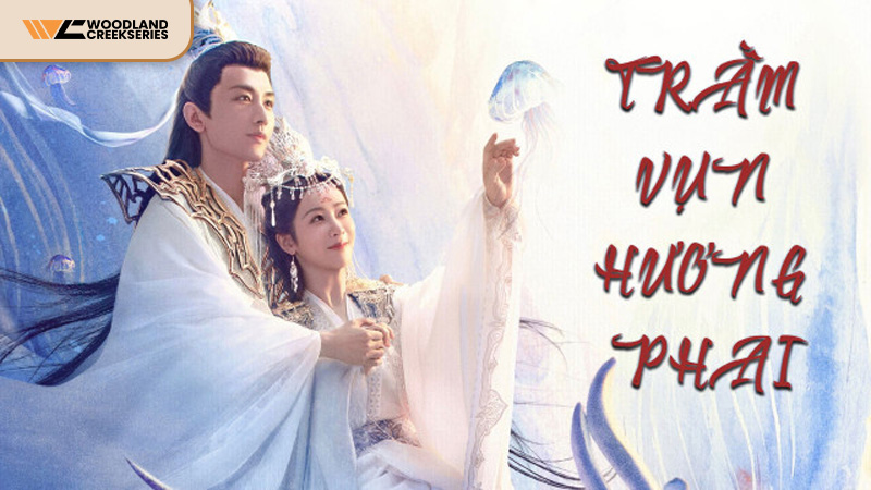 Review Phim Trầm Vụn Hương Phai Tập 5 - Nhan Đàm và Cổ Trang Tiên Hiệp 1 Nhan Đàm và Đế Quân nhìn về phía trước trong khung cảnh tiên giới Trầm Vụn Hương Phai tập 5