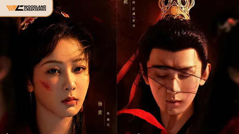 Poster Trầm Vụn Hương Phai tập 9 với hình ảnh Nhan Đàm và Thân Mặc bị thương